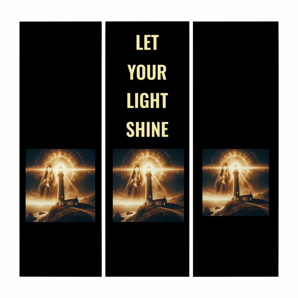 Let Your Light Shine Lighthouse Triptych