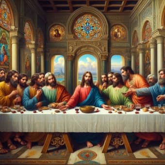 Catholic Church 12 Apostles With Jesus