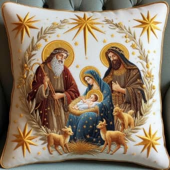 Christmas Throw Pillows Moody Catholic