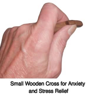 Small Wooden Cross for Anxiety and Stress Relief