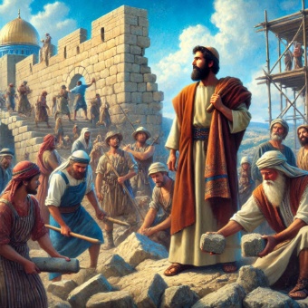 Nehemiah rebuilding Jerusalem