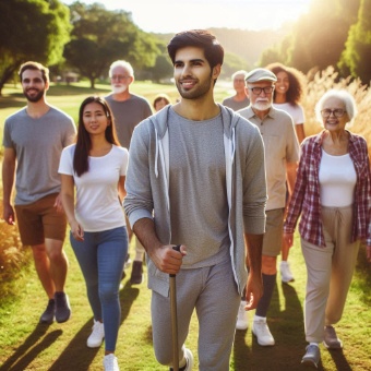 people walking for exercise