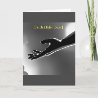 Blessings Hand of God Card - Your Message - Front of Greeting Card