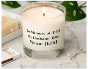 Personalized Memorial Candle - Sunset Remembrance