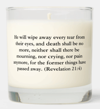 Personalized Bible Verse Memorial Scented Jar Candle