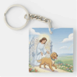 Rainbow Bridge Pet Memorial Keychain