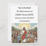 First Holy Communion Invitation - Loaves & Fishes