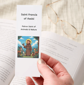 Saint. Francis of Assisi Bookmark With Prayer for Pets On Back